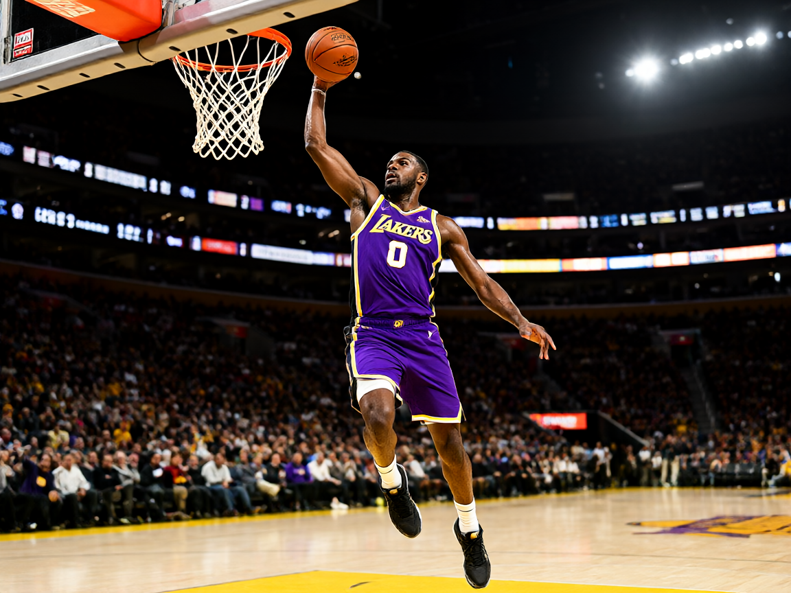 篮球比赛现场 — NBA赛场上的精彩扣篮瞬间